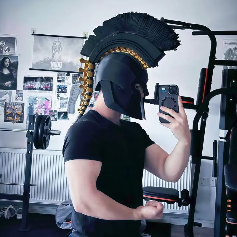Cosplay Prop Display - De Odyssey Agamemnon Helm Oud-Grieks-Romeins Volledig