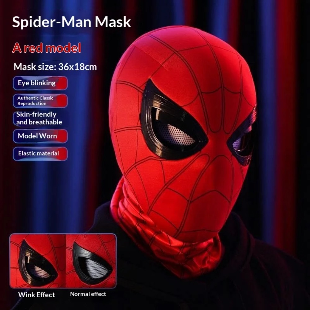 Cosplay Prop Display - Spider-Man Hoofddeksel Met Beweegbare Ogen, Cool