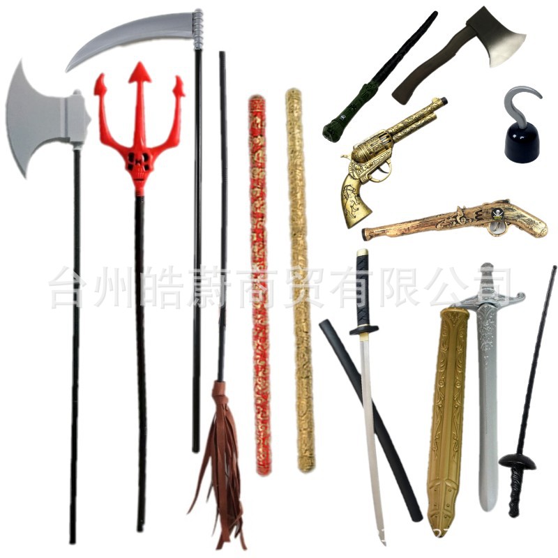 Cosplay Prop Axe - Grappige grote driehoek vork sikkelbijl opvouwbare